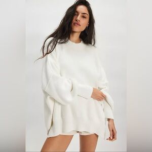 Free People Easy Street Tunic White Sz XL